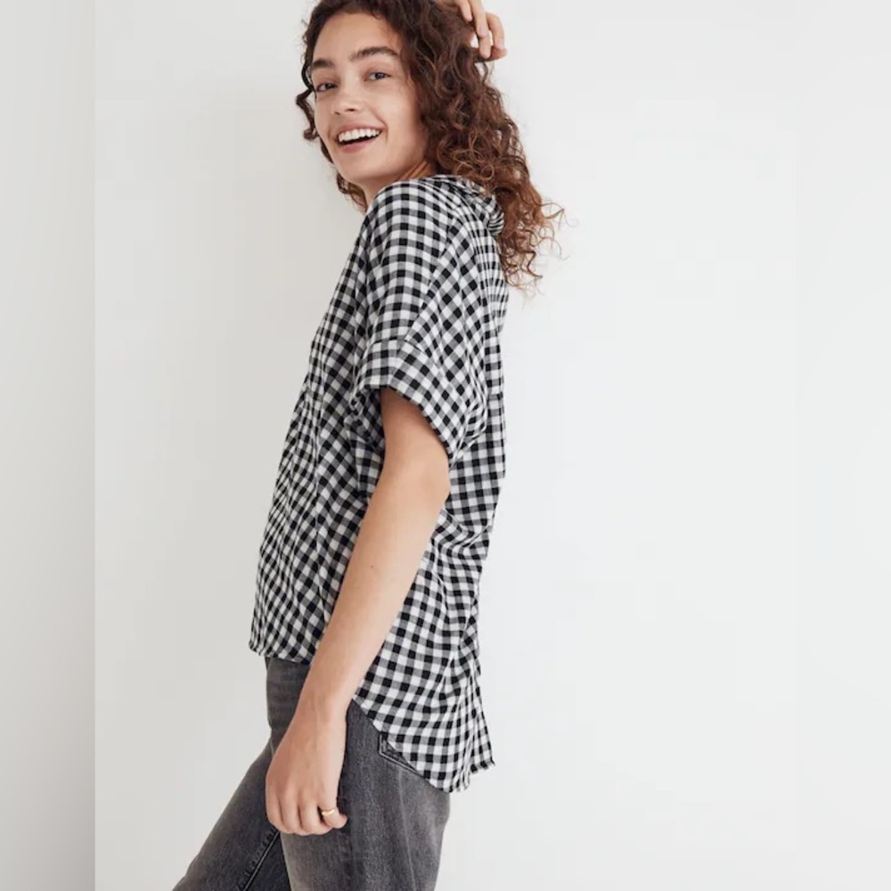 Madewell Swenson Popover Shirt in Double-Faced Gingham - Picture 4 of 10